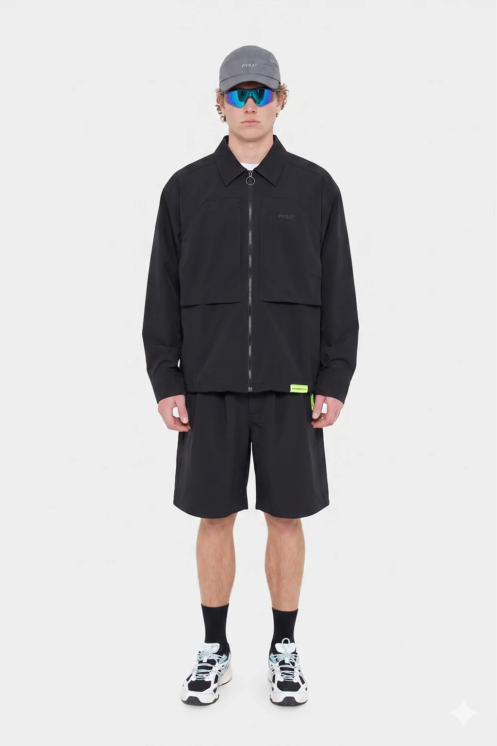 NERO NYLON OVERSHIRT - BLACK - Image 4