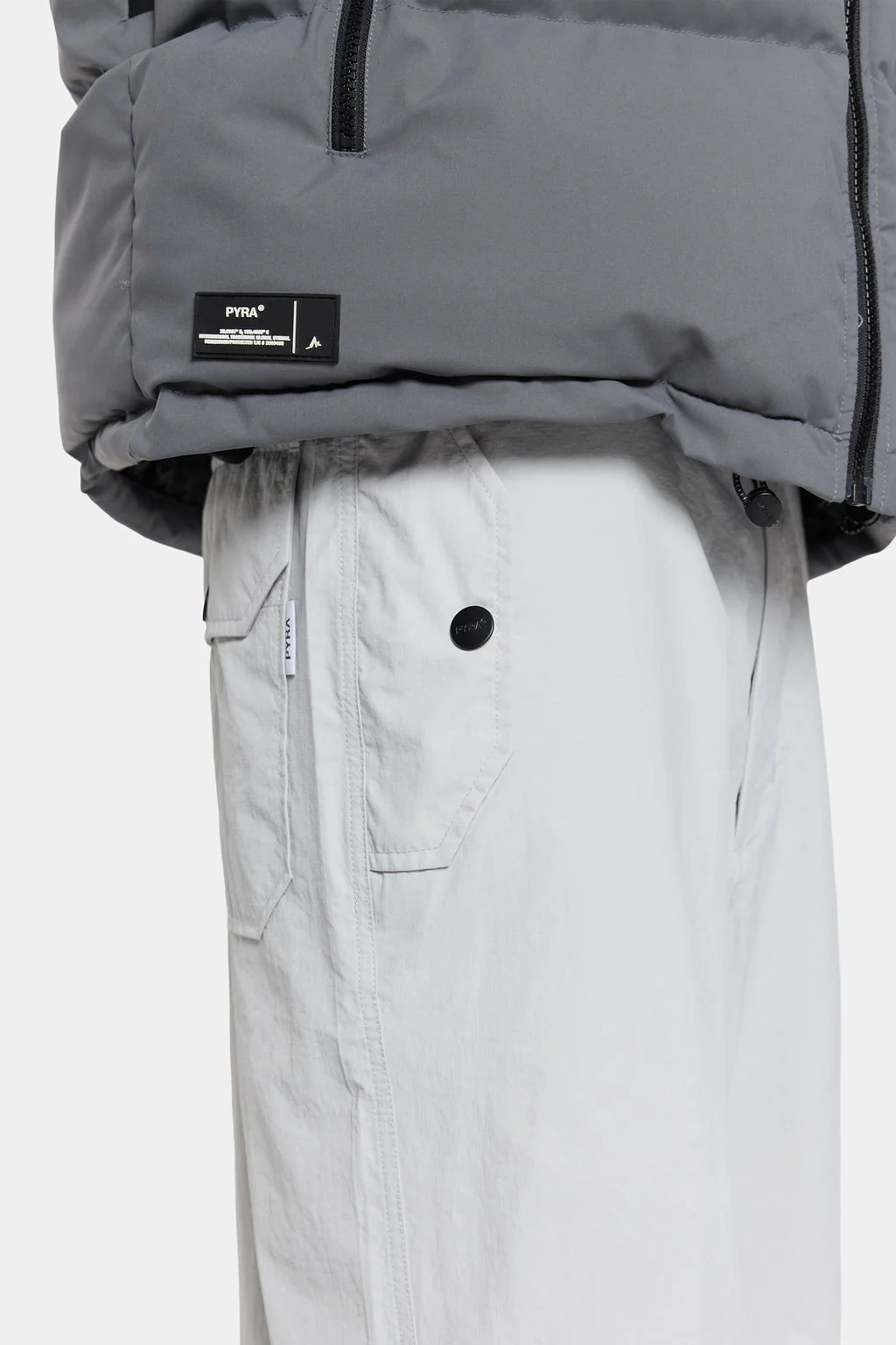 NYLON PARACHUTE PANTS- GLACIER - Image 9