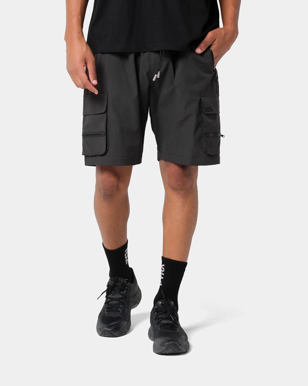 Nero Cargo Shorts Black - Image 13