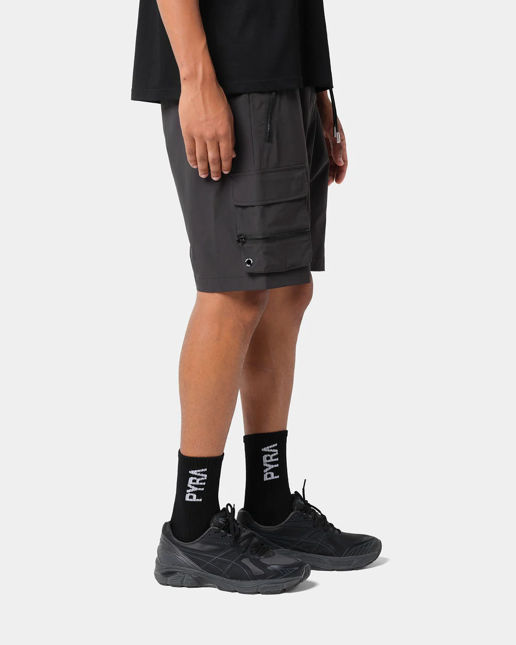 Nero Cargo Shorts Black - Image 16