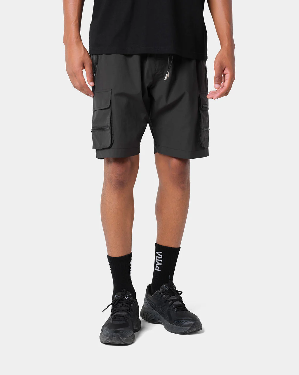 Nero Cargo Shorts Black - Image 8